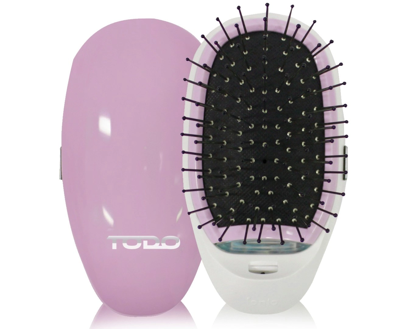 TODO Ionic Styling Hair Brush Straight Smooth Silky Hair Stainless Steel Bristle Pink