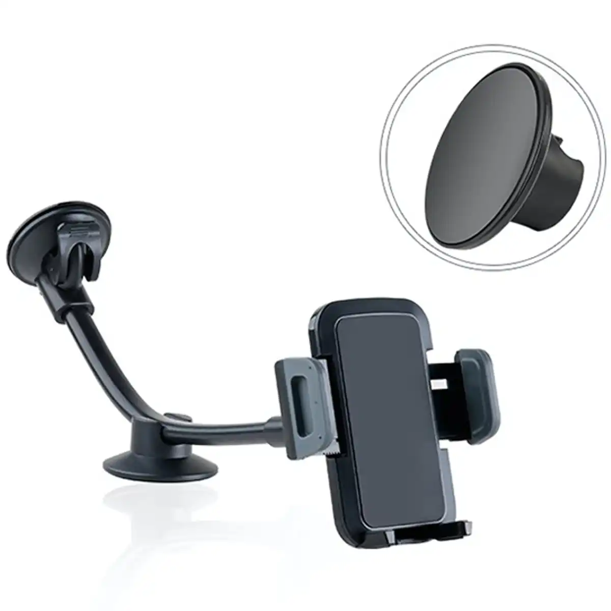 Quick Snap Universal Car Windshield Mount Holder Stand Mobile 3.5" - 7" Mobile Phone
