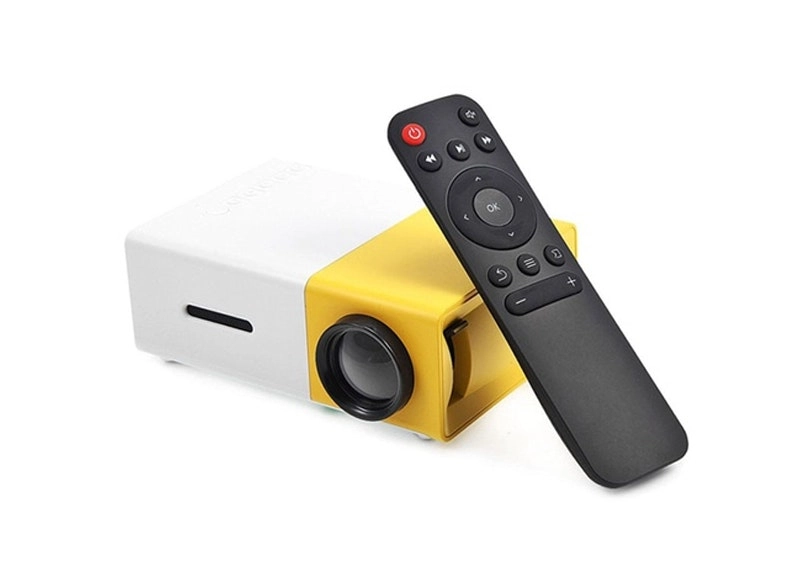 600 Lumens Mini Led Home Theatre Projector Full Hd 1920X1080 yellow