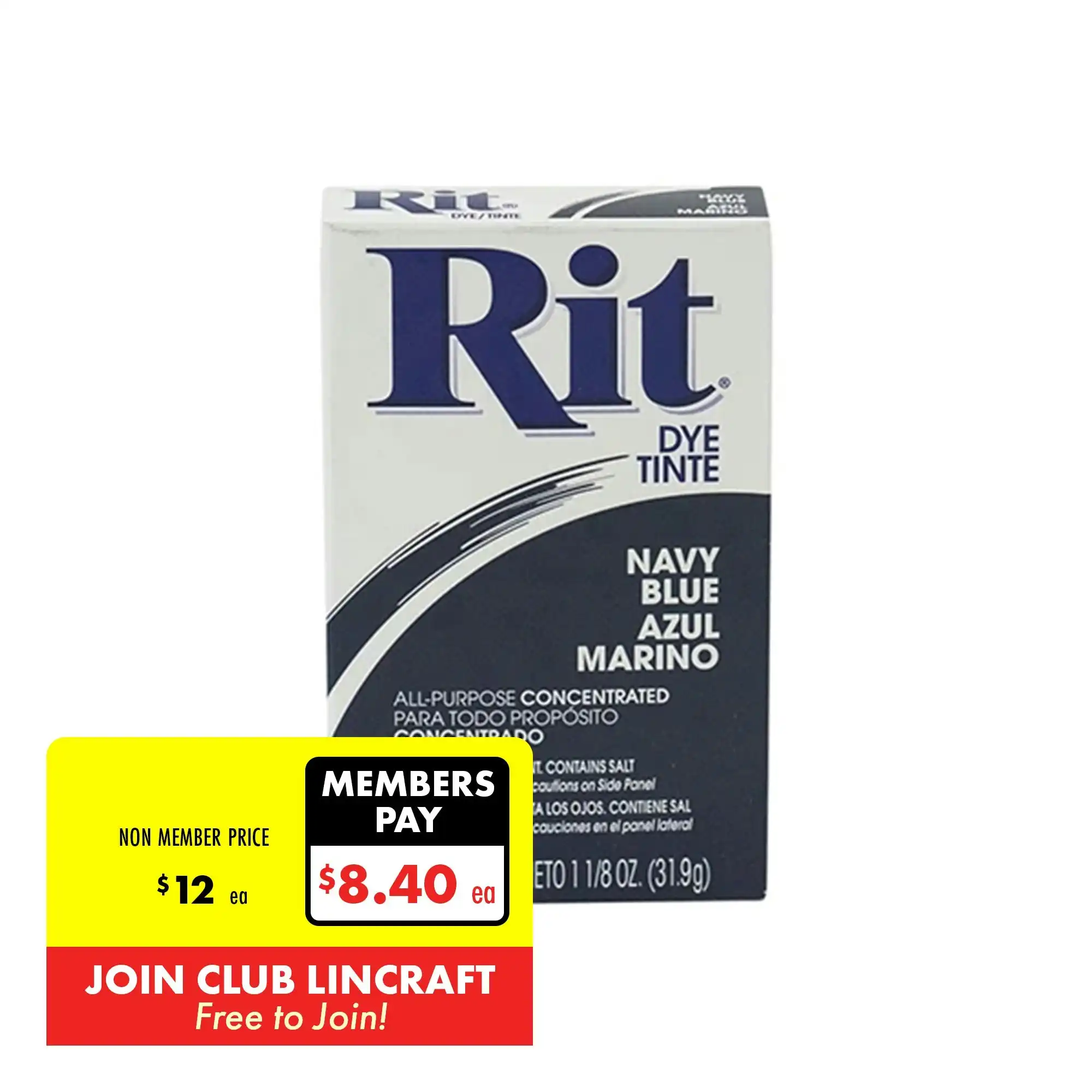 Rit Powder Fabric Dye, Navy Blue- 31.9g