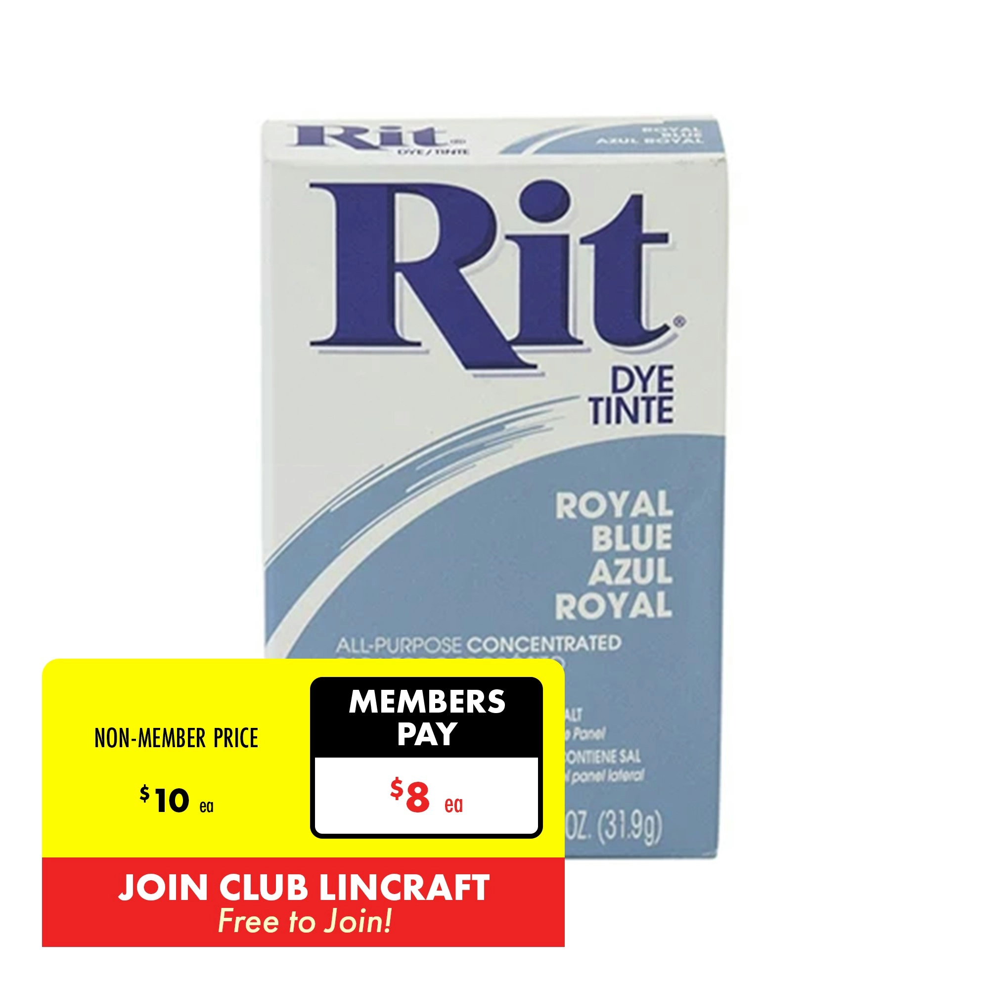 Rit Powder Fabric Dye, Royal Blue- 31.9g