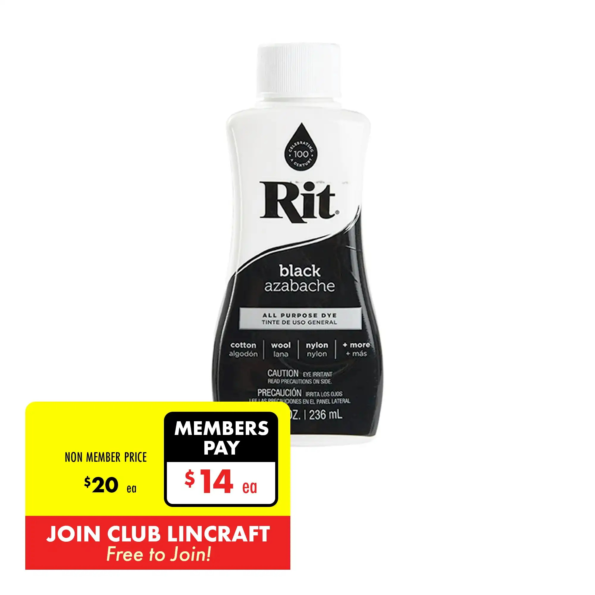 Rit Liquid Fabric Dye, Black- 236ml