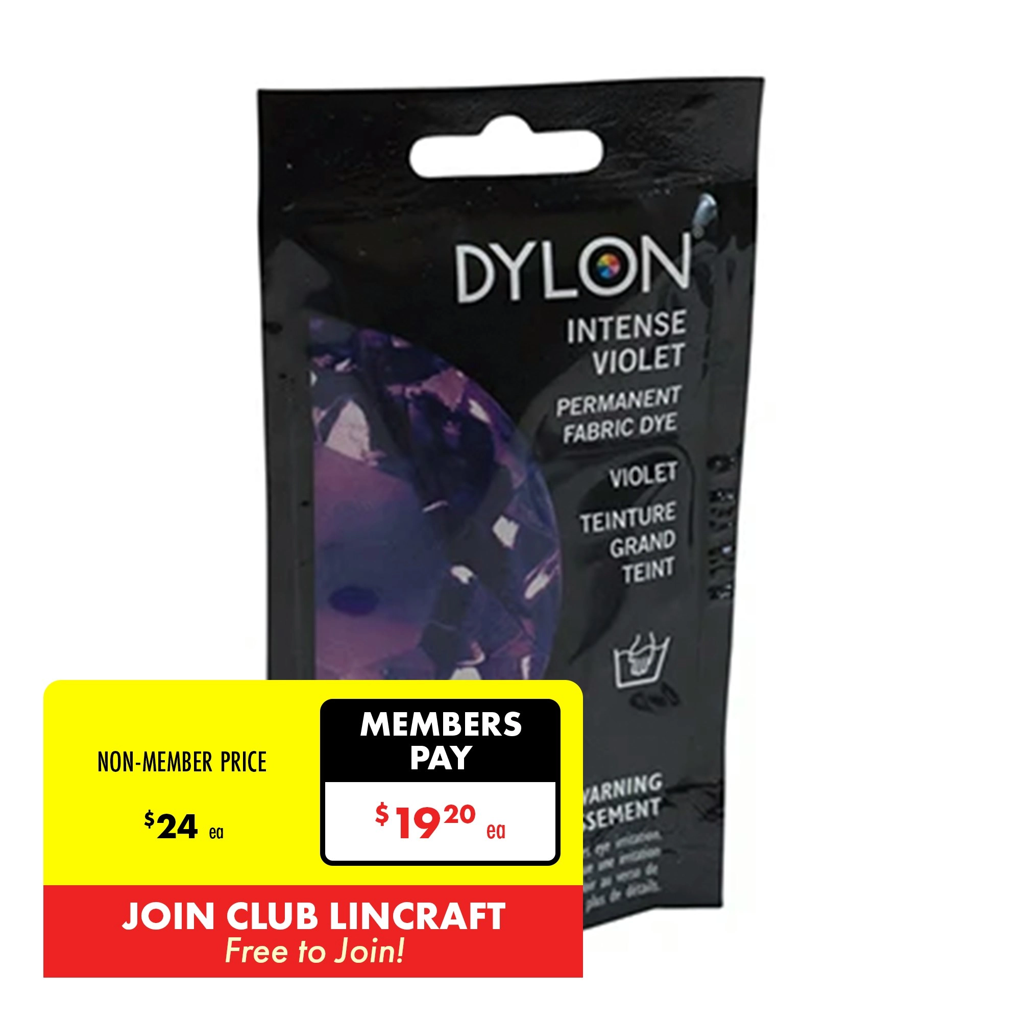 Dylon Hand Fabric Dye, Intense Violet- 50g