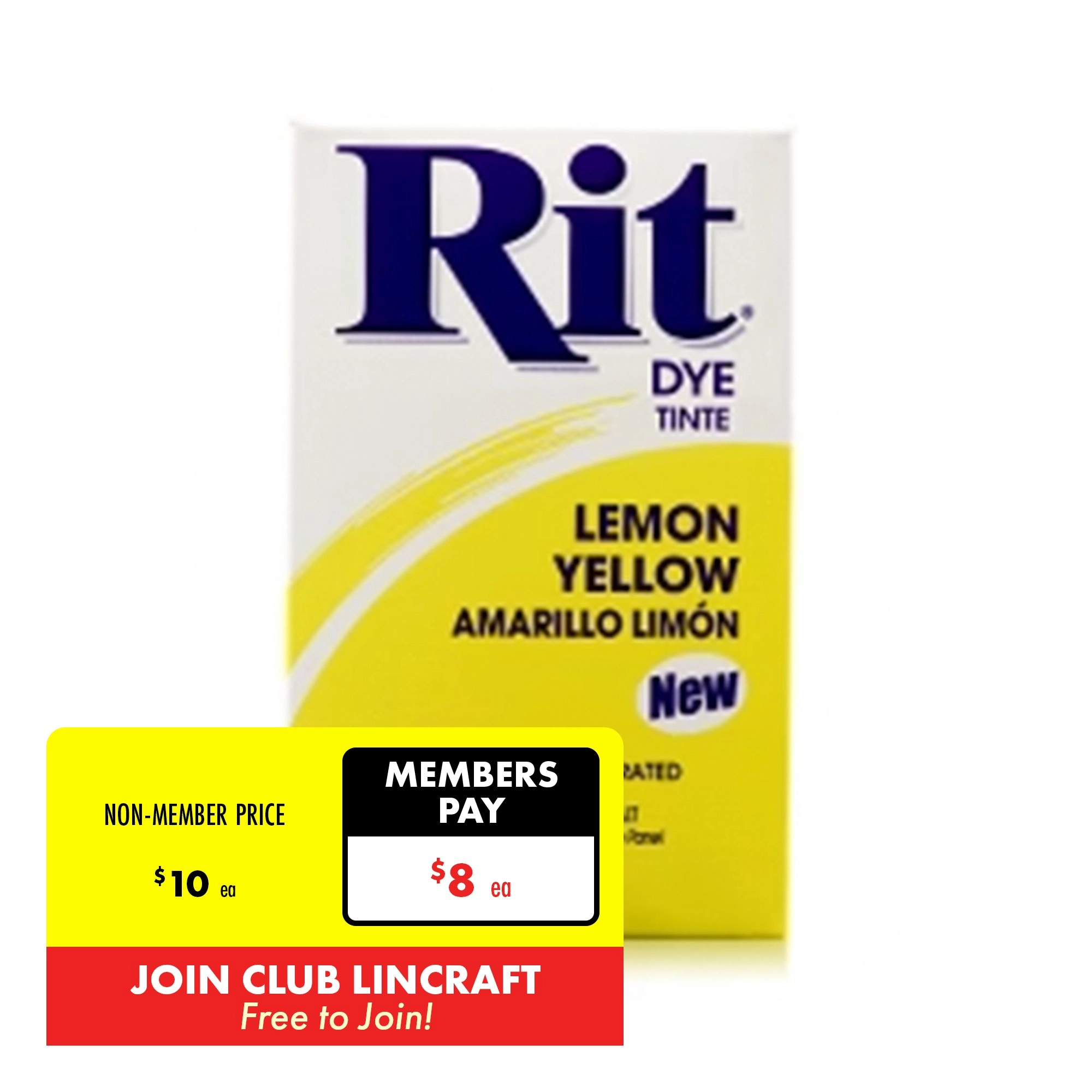 Rit Powder Fabric Dye, Lemon Yellow- 31.9g