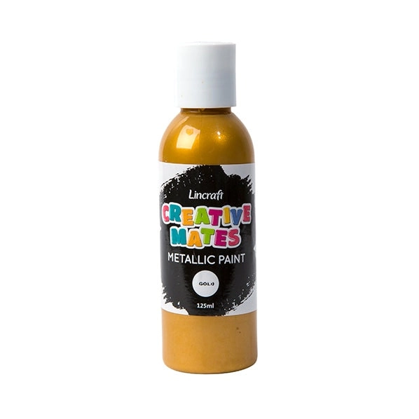 Creative Mates Poster Paint, Metallic Gold- 125ml