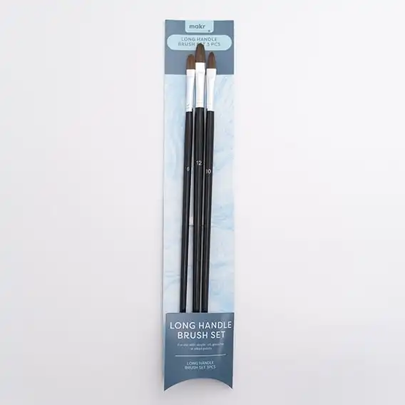 Makr Synthetic Filbert Brush Set, Size 6,10,12- 3pk