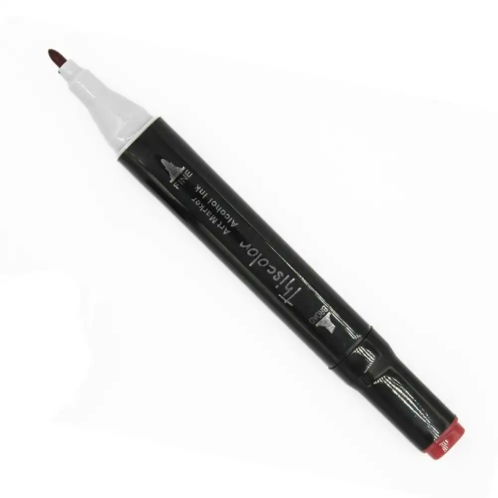 Thiscolor Double Tip Marker, 2 Old Red