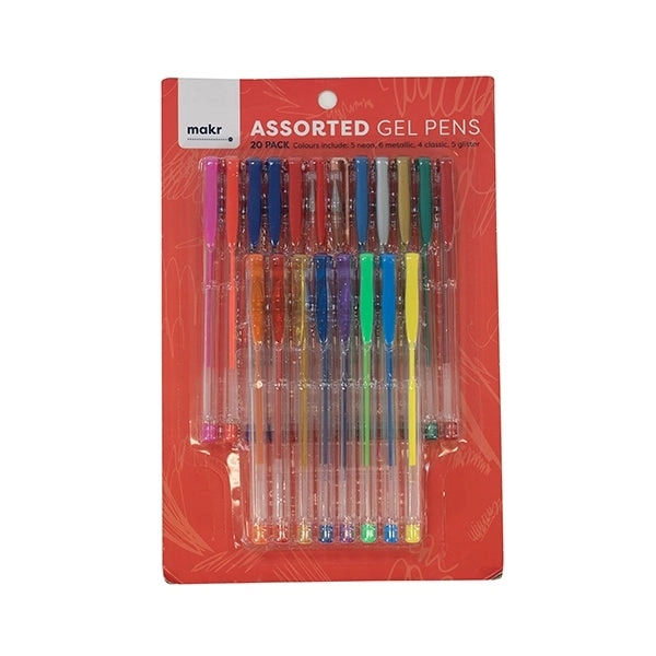 Makr Gel Pens in Blister Card- 20pk