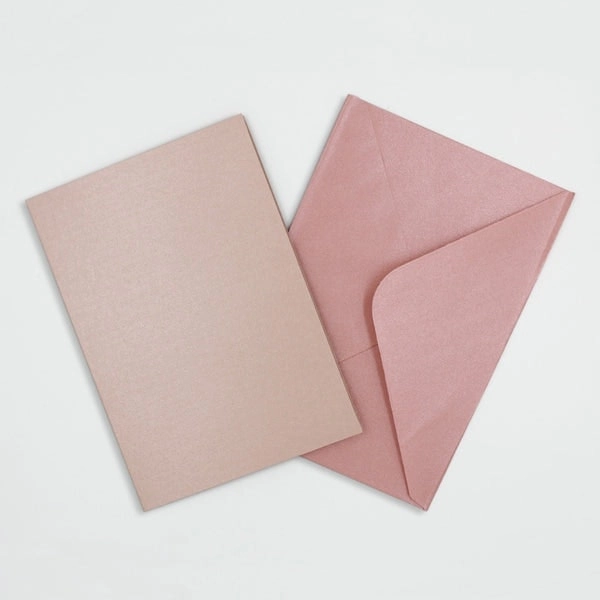 Sullivans Card and Envelope, Pearlized Pink- 4pk