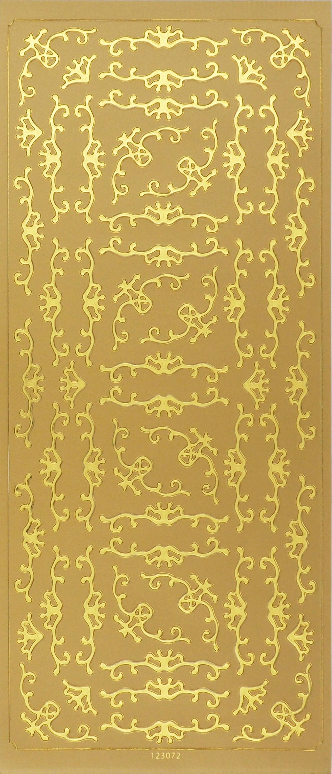 Arbee Foil Stickers Corners Scroll, Gold