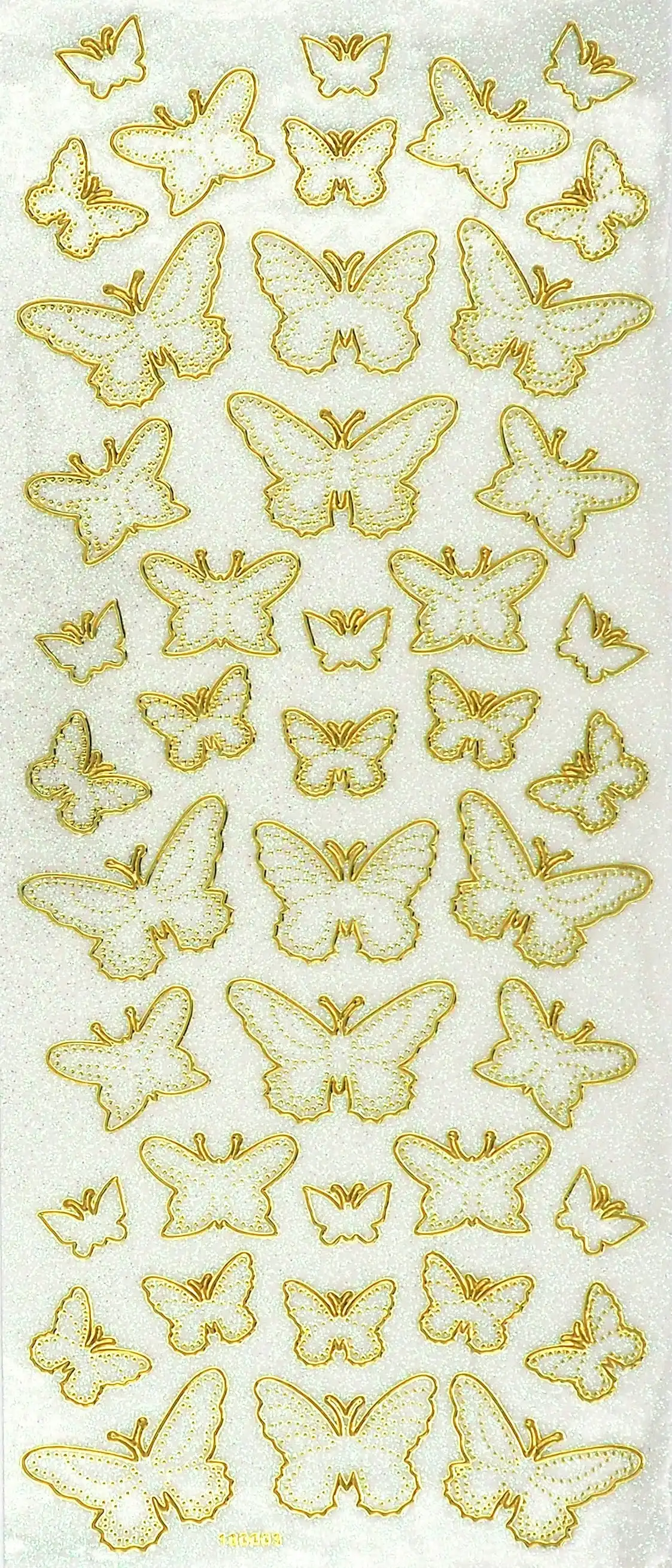 Arbee Foil Stickers Butterflies, Glitter Gold
