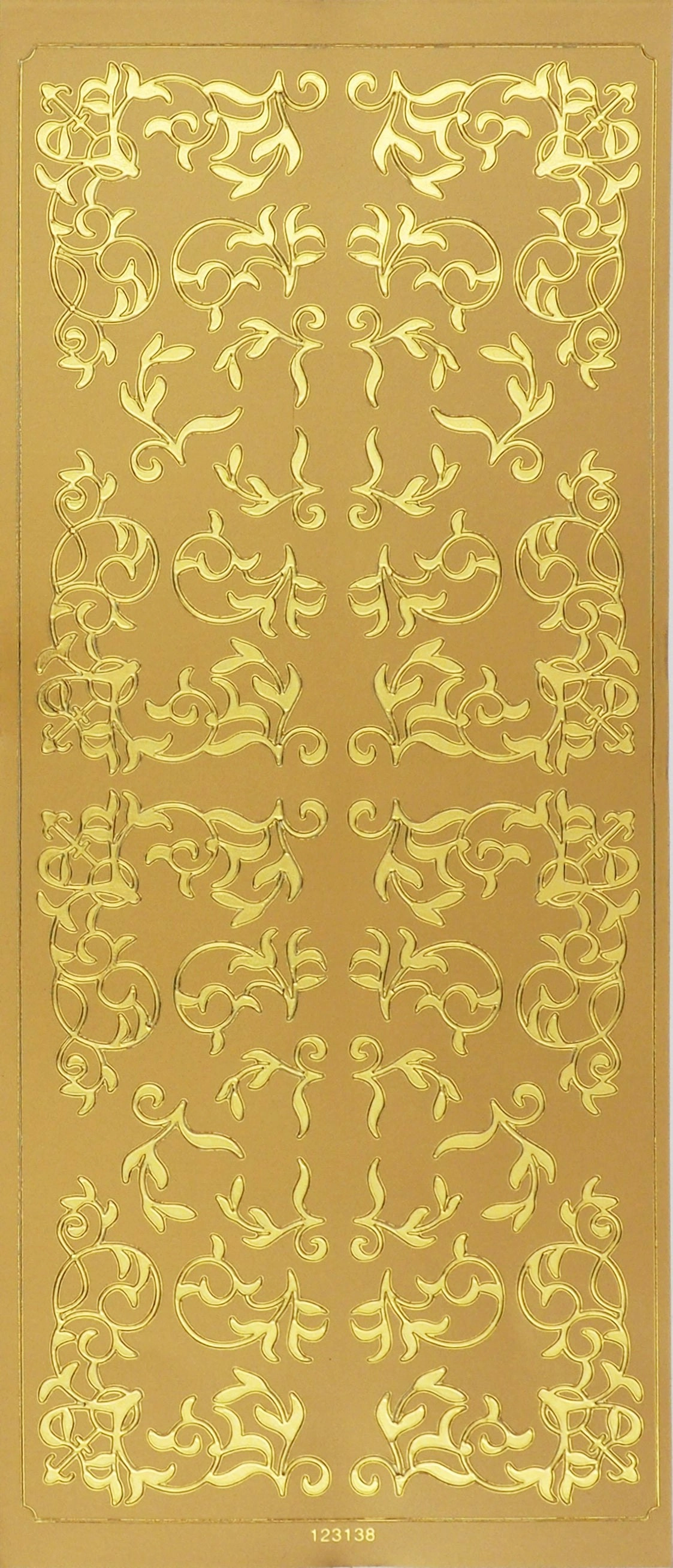 Arbee Foil Stickers Borders Swirl, Gold