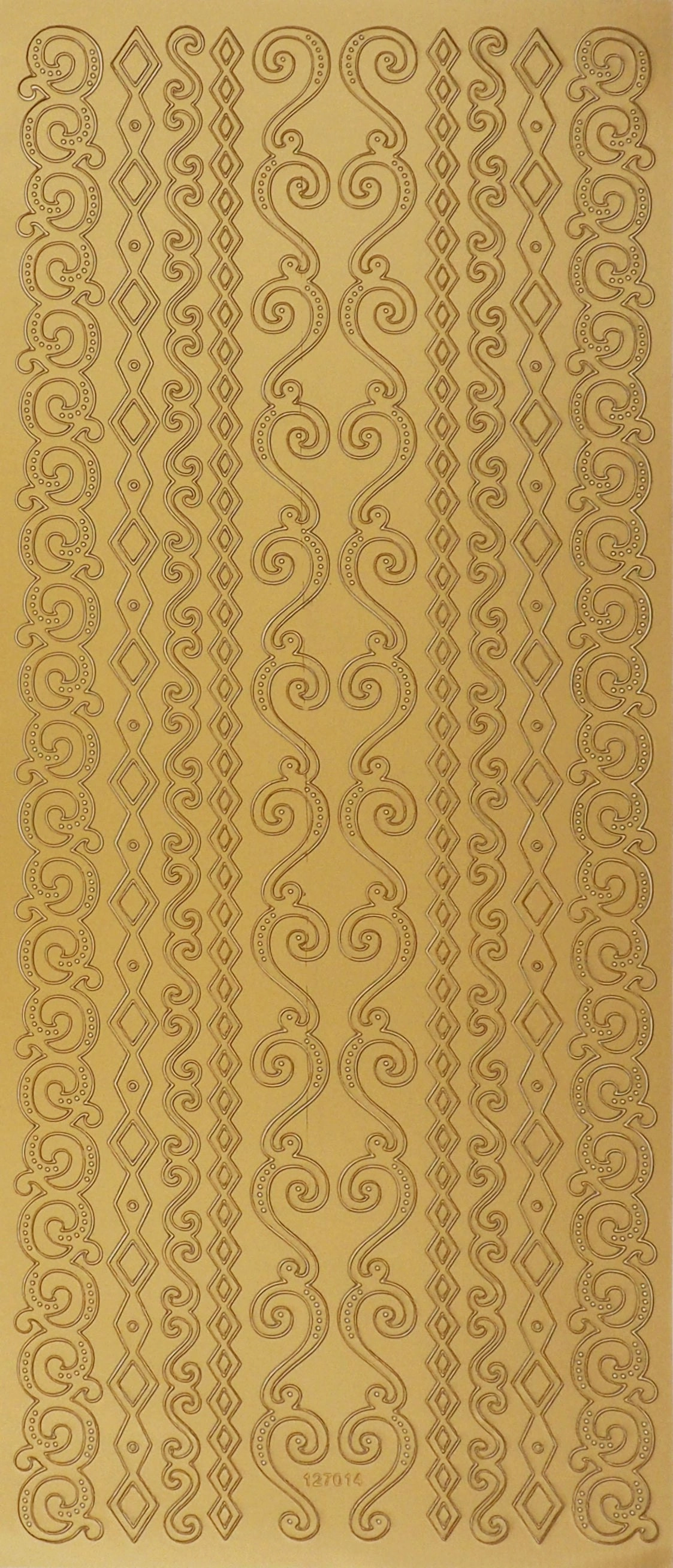 Arbee Foil Stickers Borders, Matte Gold