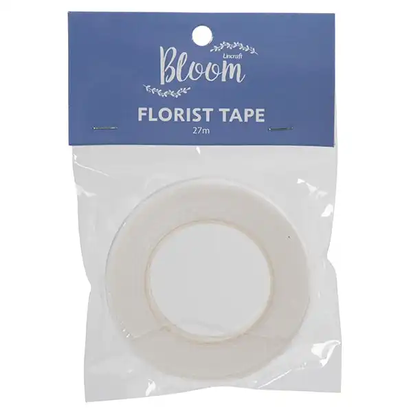 Lincraft Florist Tape, White- 27m