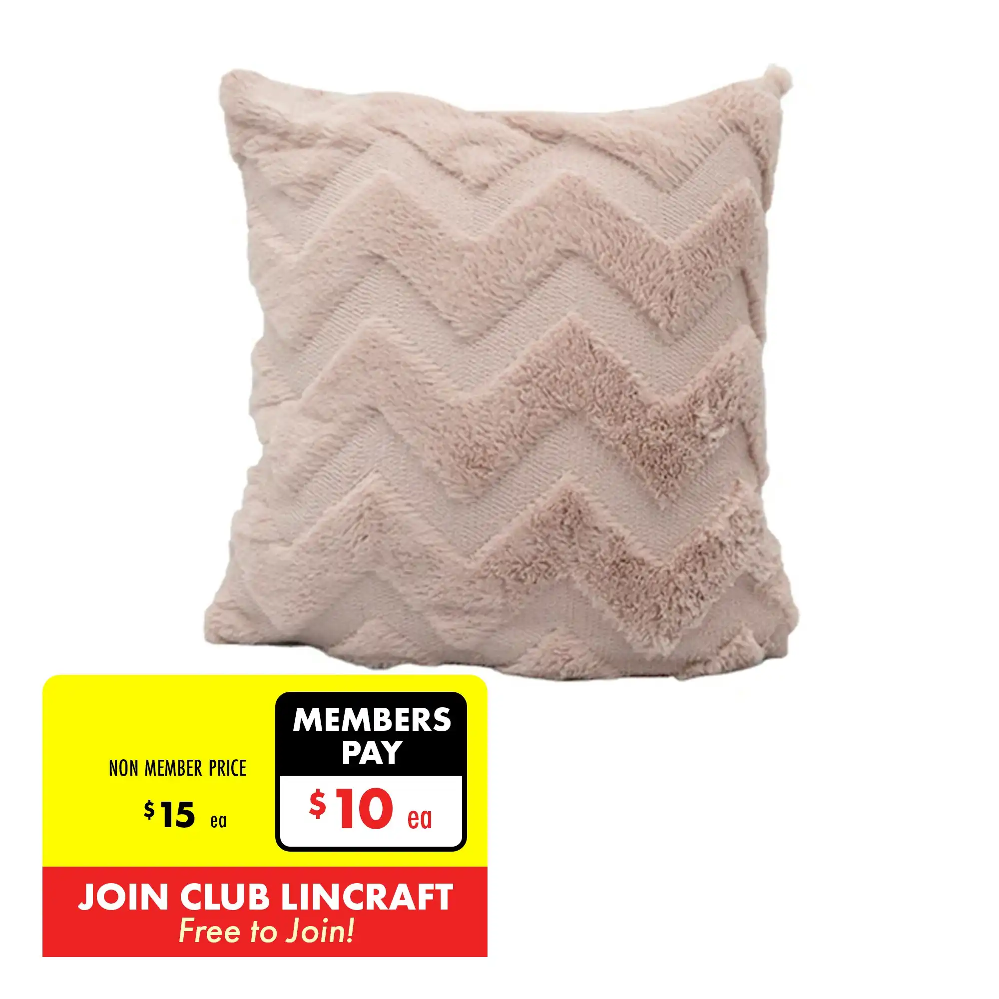 CH Decorative Cushions, Chevron Pink- 43x43cm