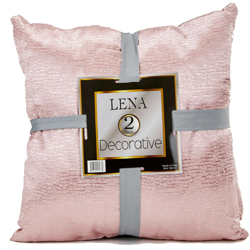 Lena 2pk Decorative Cushions, Blush- 45x45cm