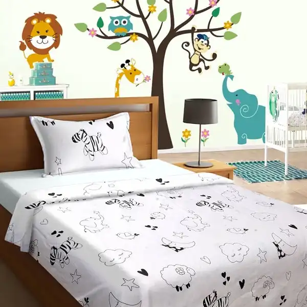 Formr Junior Kids Quilt Cover Set, Ele and Friends