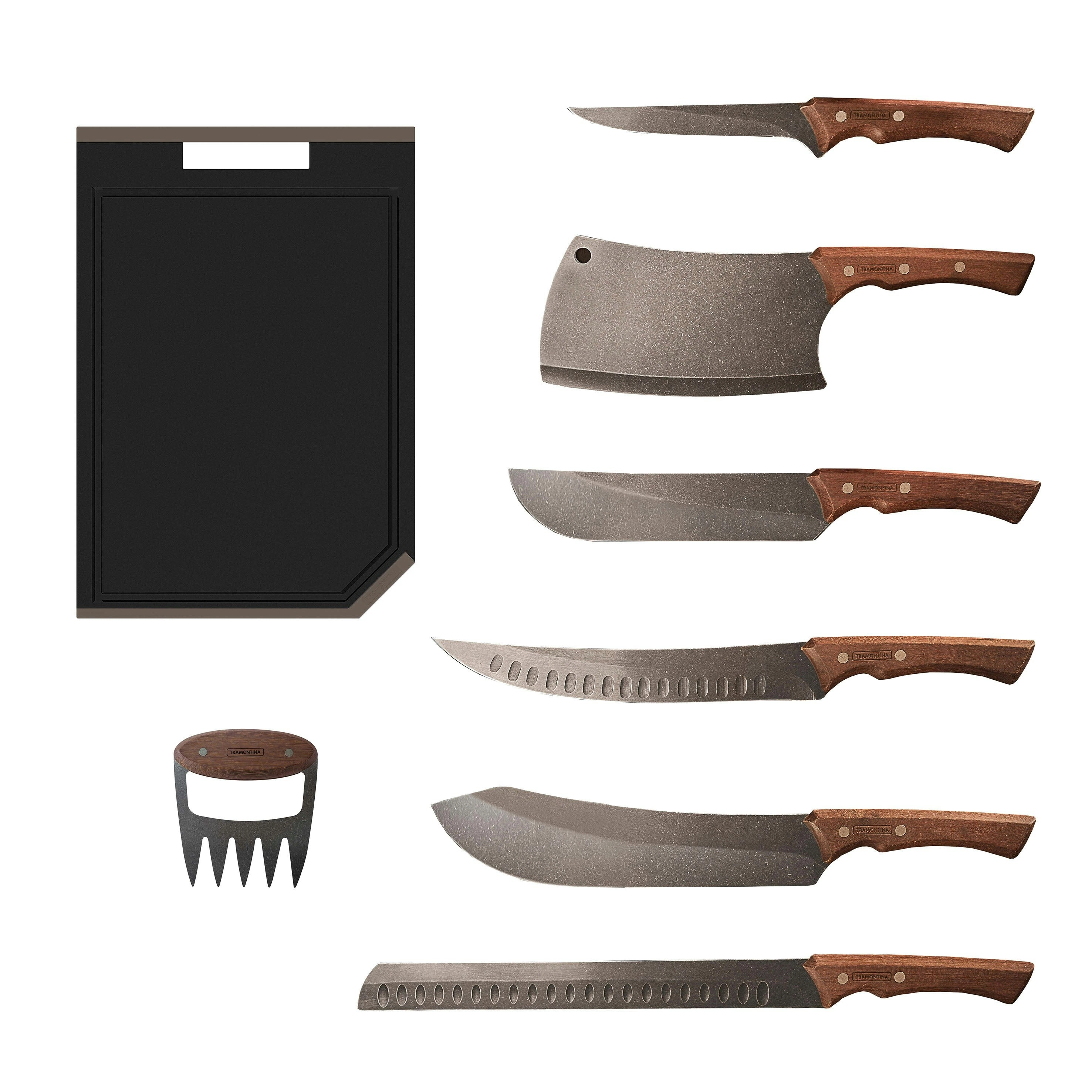 Tramontina Churrasco Black Collection BBQ Knife Bundle, 8 PC