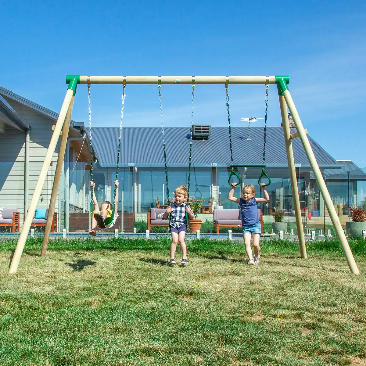 Lifespan Kids Wesley Double Swing With Trapeze