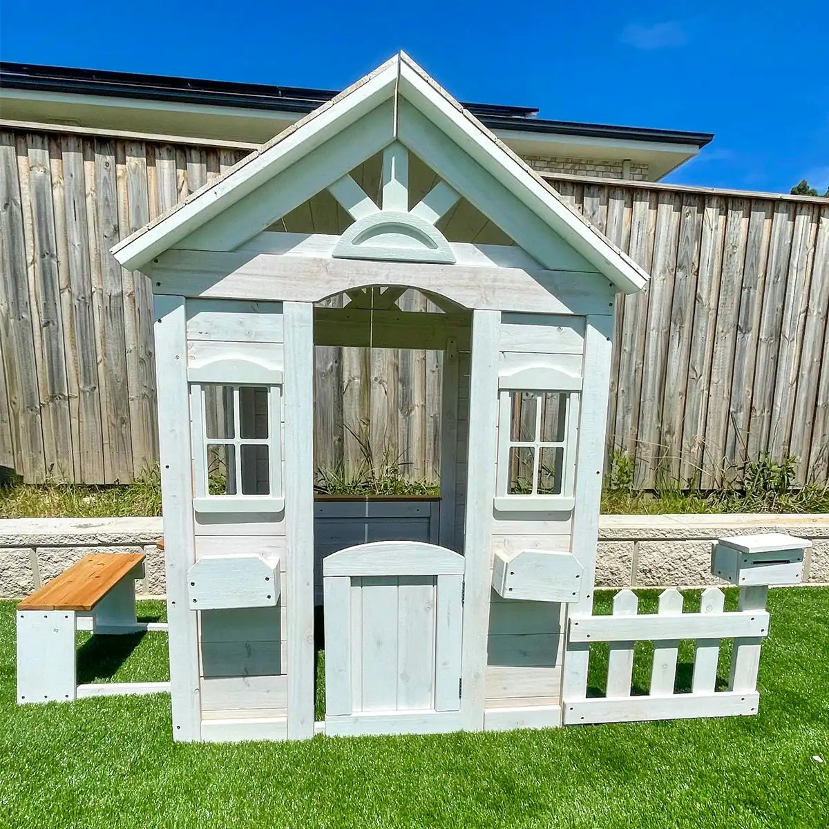 Lifespan Kids Teddy Cubby House in White (V2) with Floor