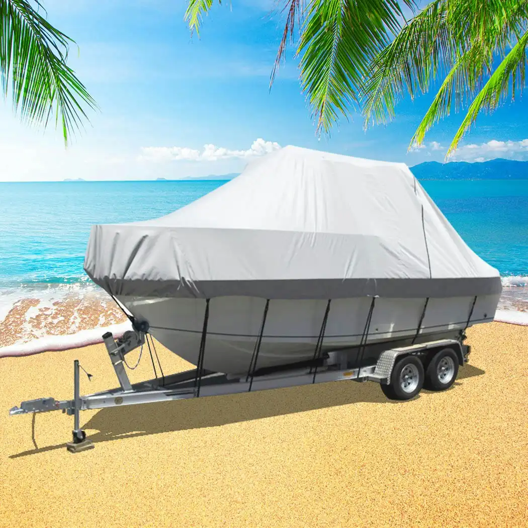 Traderight Group  Boat Cover 14-16 FT Trailerable Weatherproof 600D Jumbo Marine Grade Heavy Duty