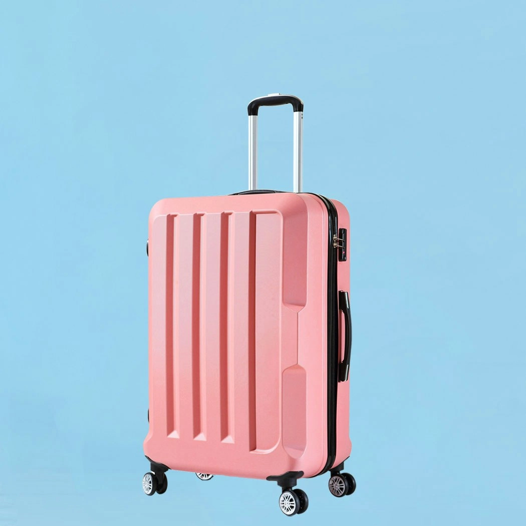 Slimbridge 24" Travel Luggage Lightweight Check In Cabin Suitcase TSA Rose Gold