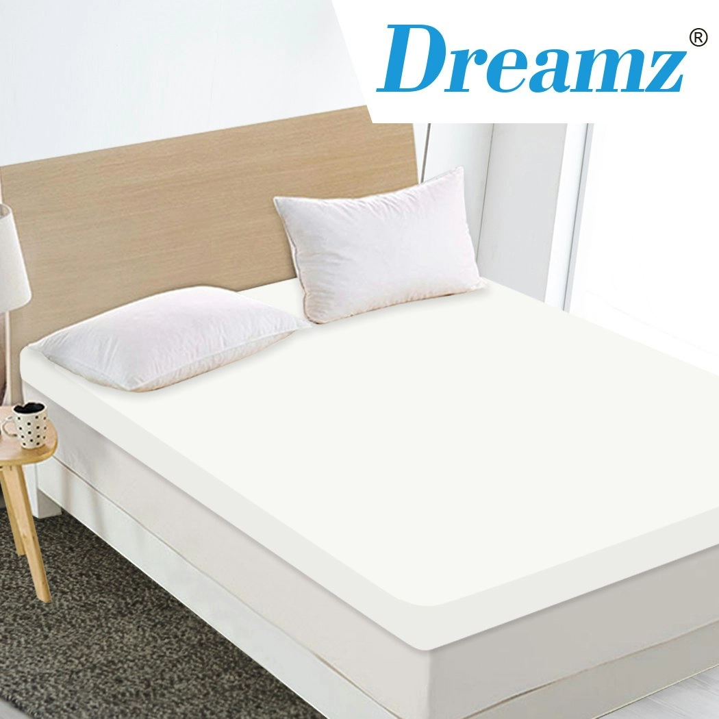 Dreamz 7cm Memory Foam Bed Mattress Topper Polyester Underlay Cover Double