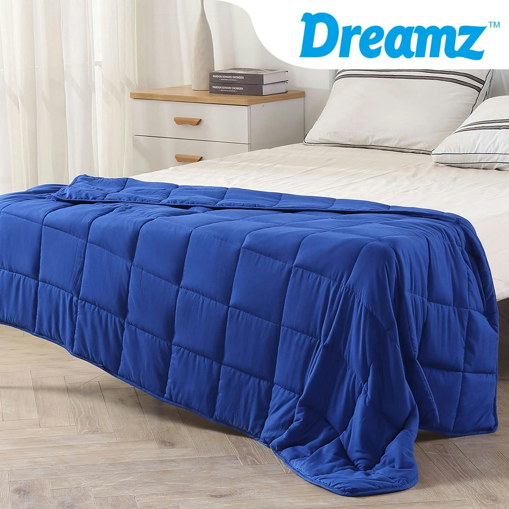 Dreamz Weighted Blanket Heavy Gravity Deep Relax 9KG Adult Double Navy