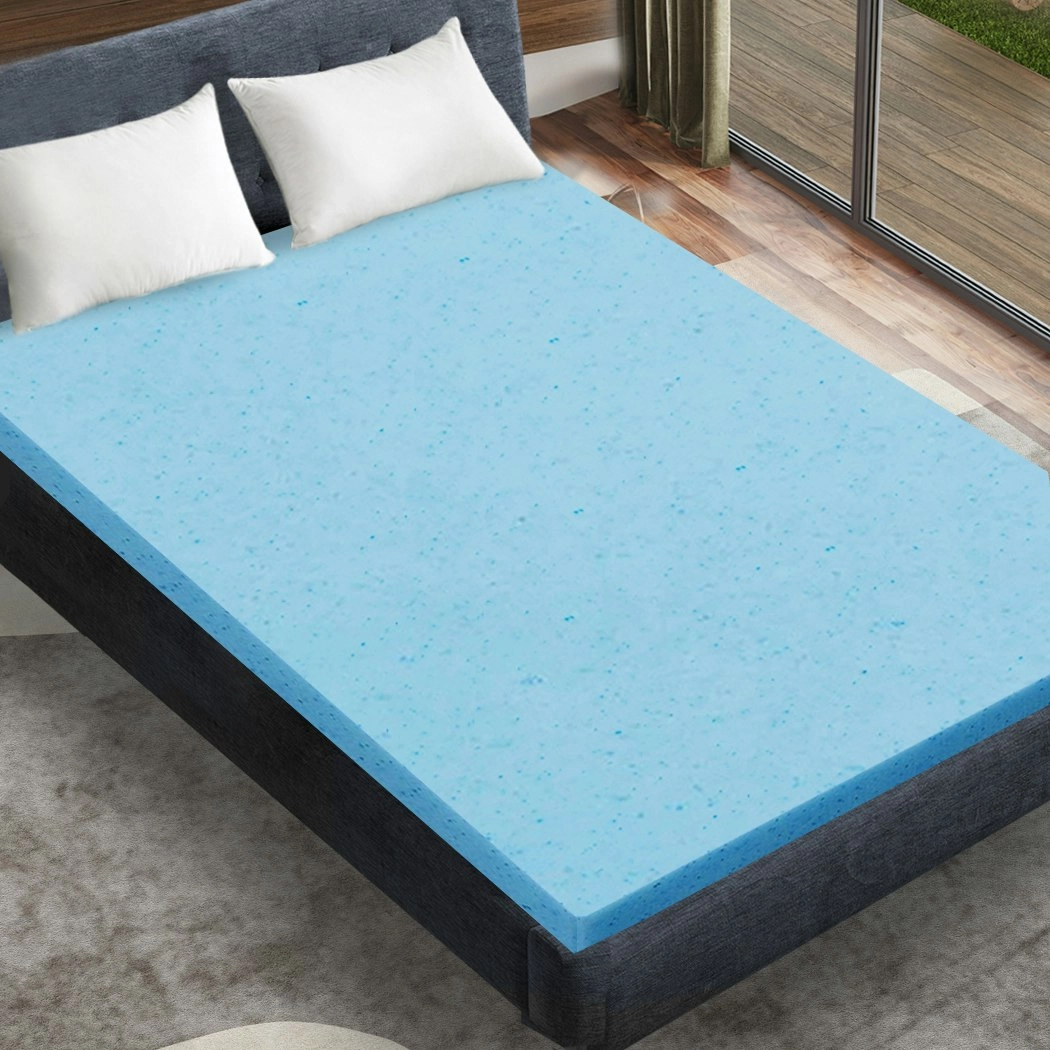 Dreamz 5cm Thickness Cool Gel Memory Foam Mattress Topper Bamboo Fabric Double