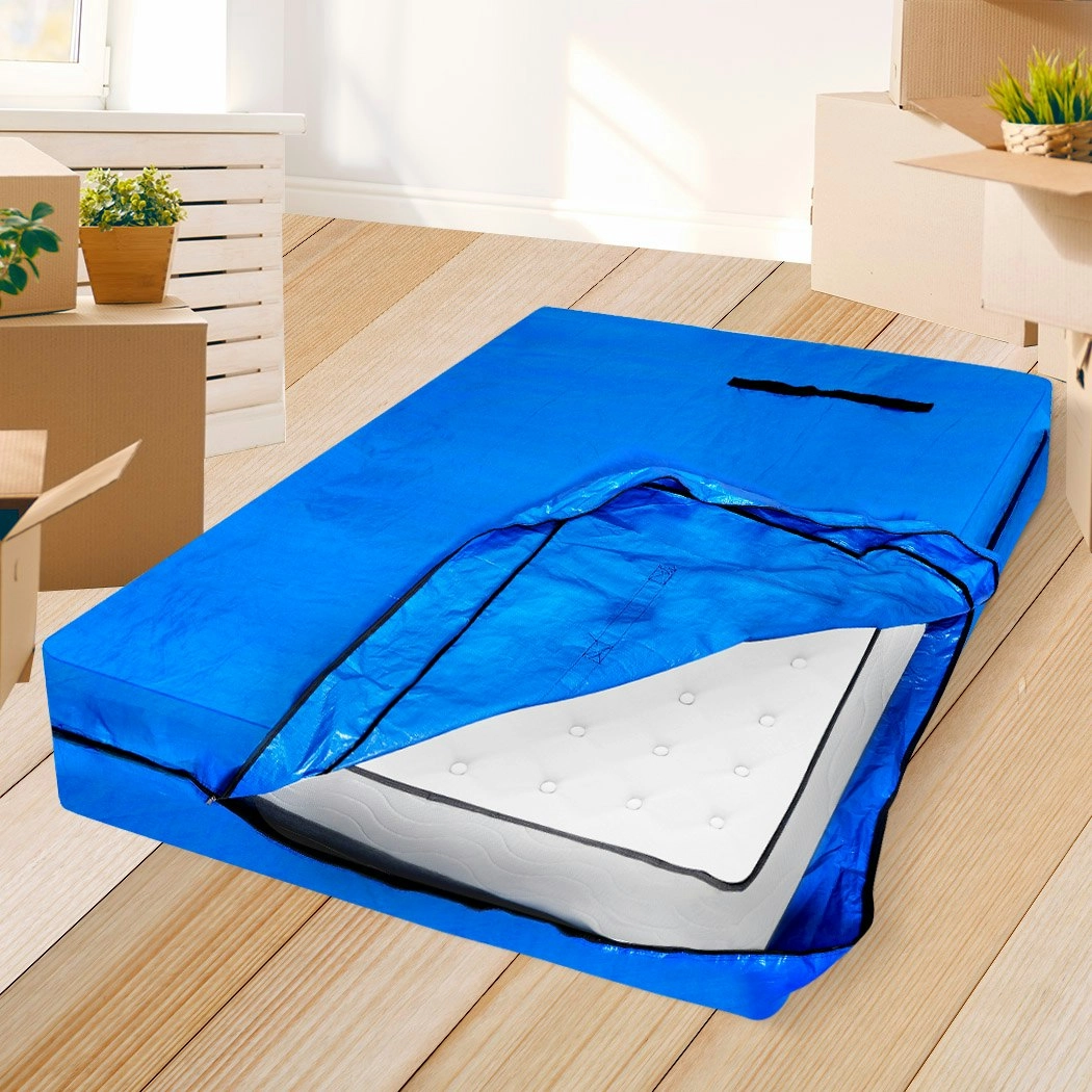 Dreamz Mattress Bag Protector Plastic Moving Storage Cover Carry King Single