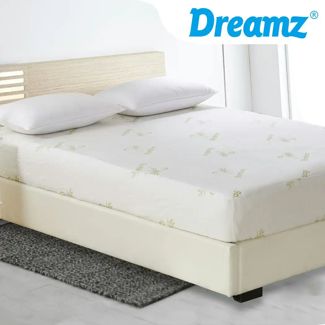 Dreamz Mattress Protector Topper 70% Bamboo Hypoallergenic Cover King Single