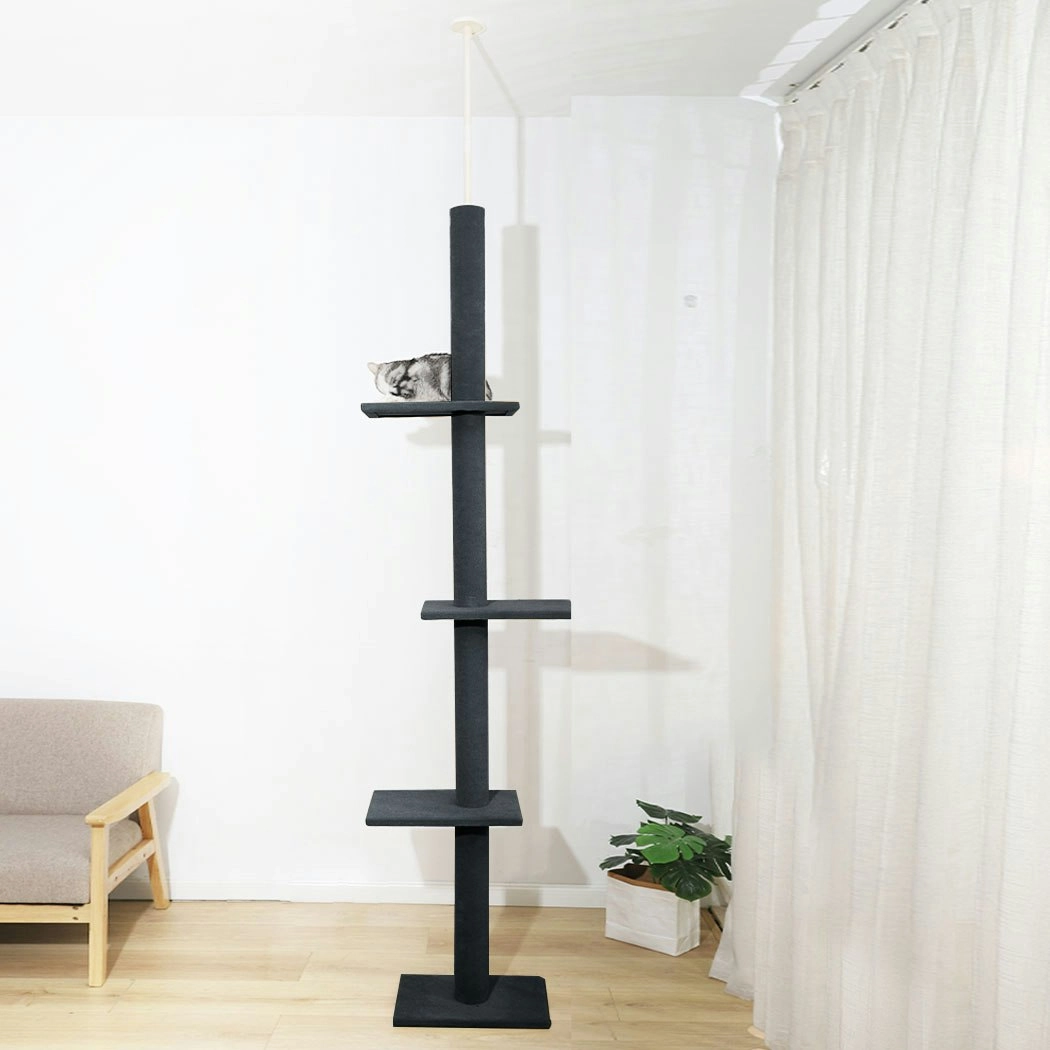 Pawz Cat Tree Tower Scratching Post Floor to Ceiling Condo Scratcher 284cm