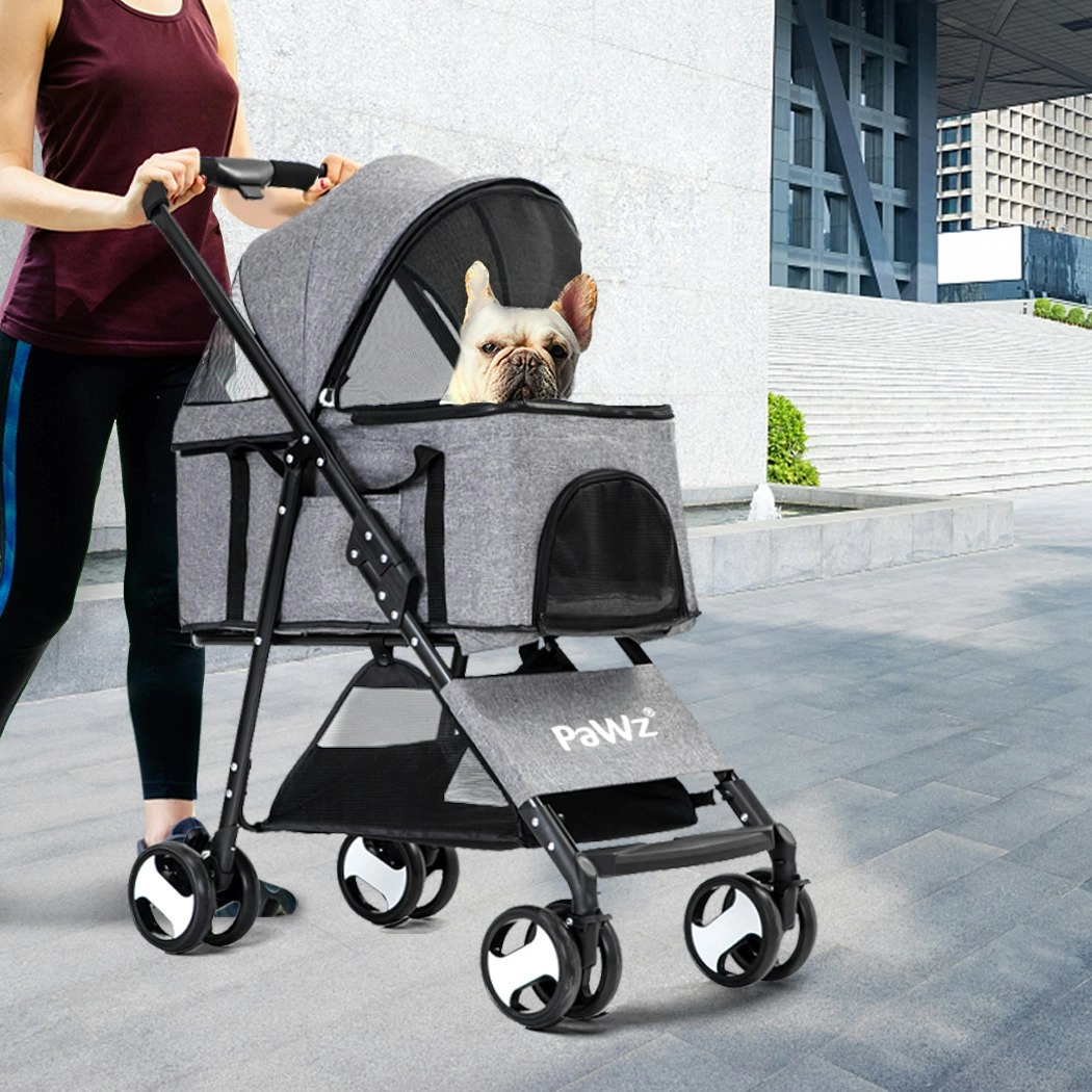 Pawz Large Pet Stroller Dog Cat Travel Carrier Pram Foldable Pushchair Outdoor