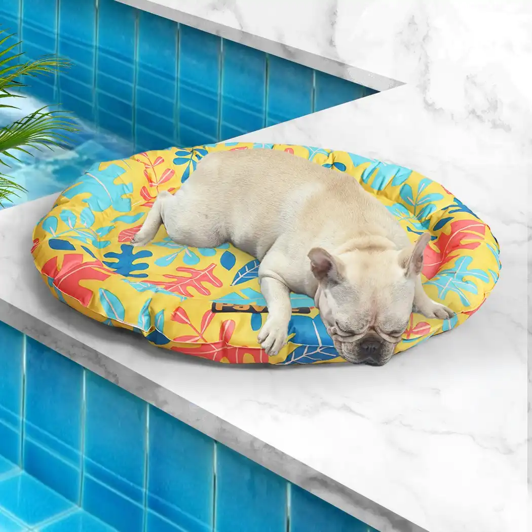 Pawz Pet Cool Gel Mat Cat Bed Dog Bolster Waterproof Self-cooling Pads Summer M