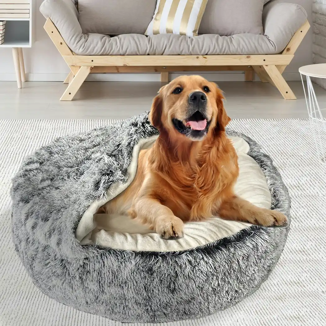 Pawz Pet Dog Calming Bed Warm Soft Plush Sleeping Removable Cover Washable XL