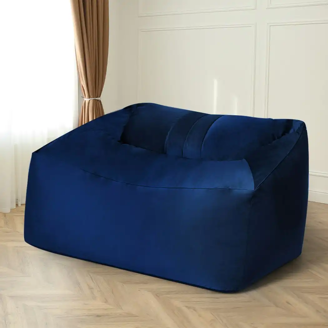 Marlow Bean Bag Chair Cover Soft Velvet Home Game Seat Lazy Sofa 2 Seater 145cm