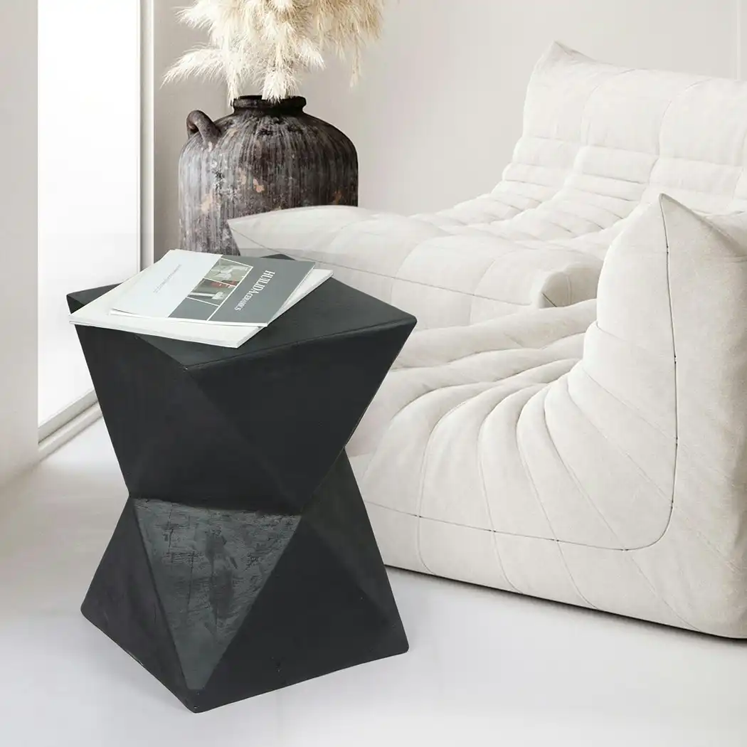 Levede Side Table Terrazzo End Tables Geometric Magnesia Concrete Stand Outdoor