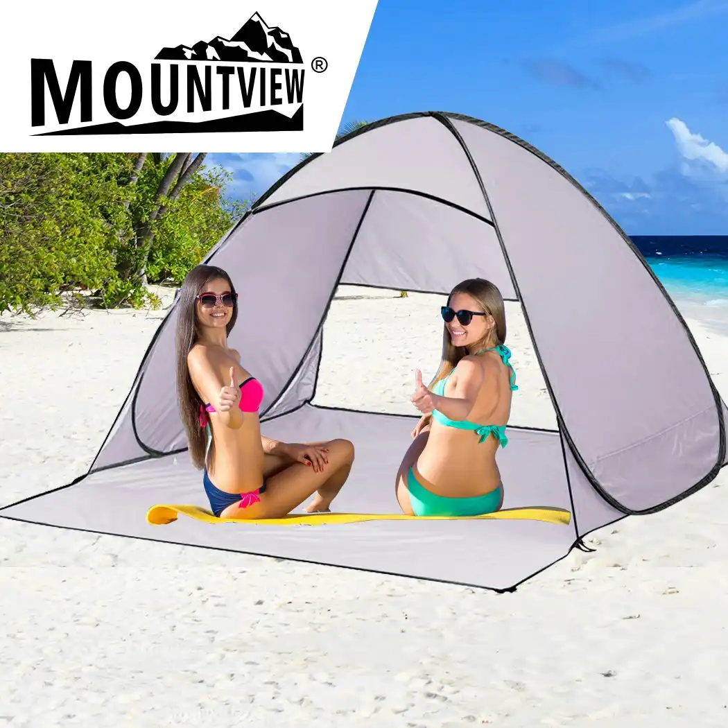 Mountview Pop Up Beach Tent Caming Portable Shelter Shade 4 Person Tents Fish (UA0133-GR)