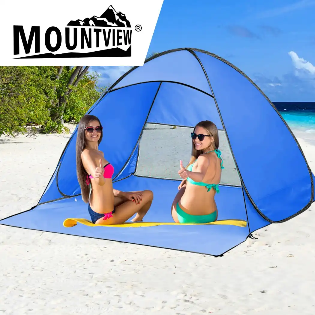 Mountview Pop Up Beach Tent Caming Portable Shelter Shade 2 Person Tents Fish (UA0132-BL)
