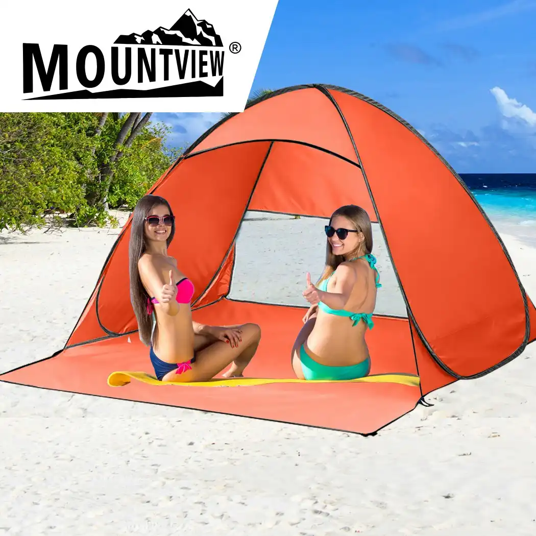 Mountview Pop Up Beach Tent Caming Portable Shelter Shade 2 Person Tents Fish (UA0132-OR)