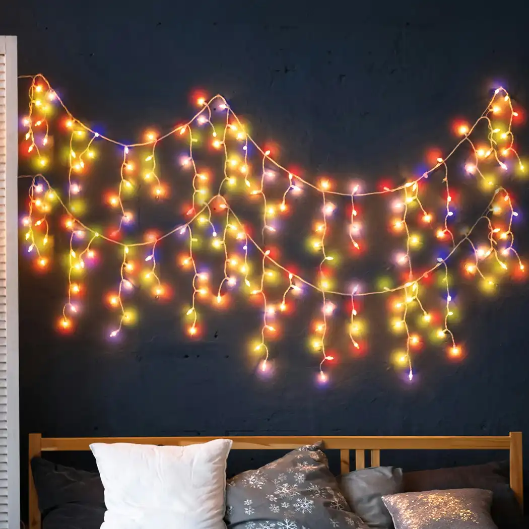 Traderight Group  800 LED Curtain Fairy String Lights Wedding Outdoor Xmas Party Lights Multicolor