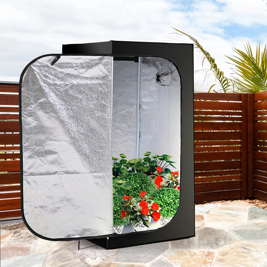 Traderight Group  Grow Tent Indoor System Hydroponics Room 600D Oxford Plant Aluminium 75x75x160cm