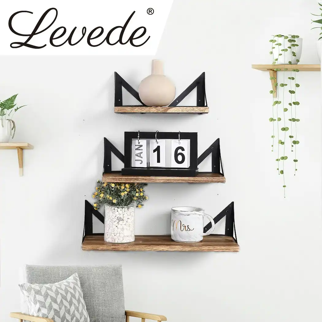 Levede Floating Shelf Brackets Shelves Bookshelf DIY Wall Mount Rack Storage