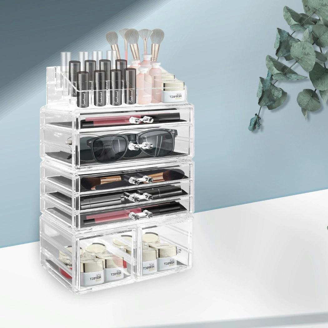 Traderight Group  Cosmetic 7 Drawer Makeup Organizer Storage Jewellery Holder Box Acrylic Display