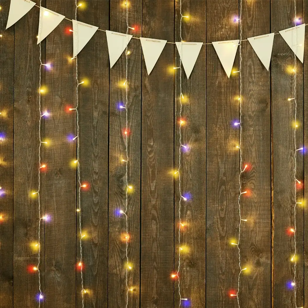 Emitto 3*2M LED Curtain Fairy Lights Wedding Indoor Outdoor Garden Party Decor