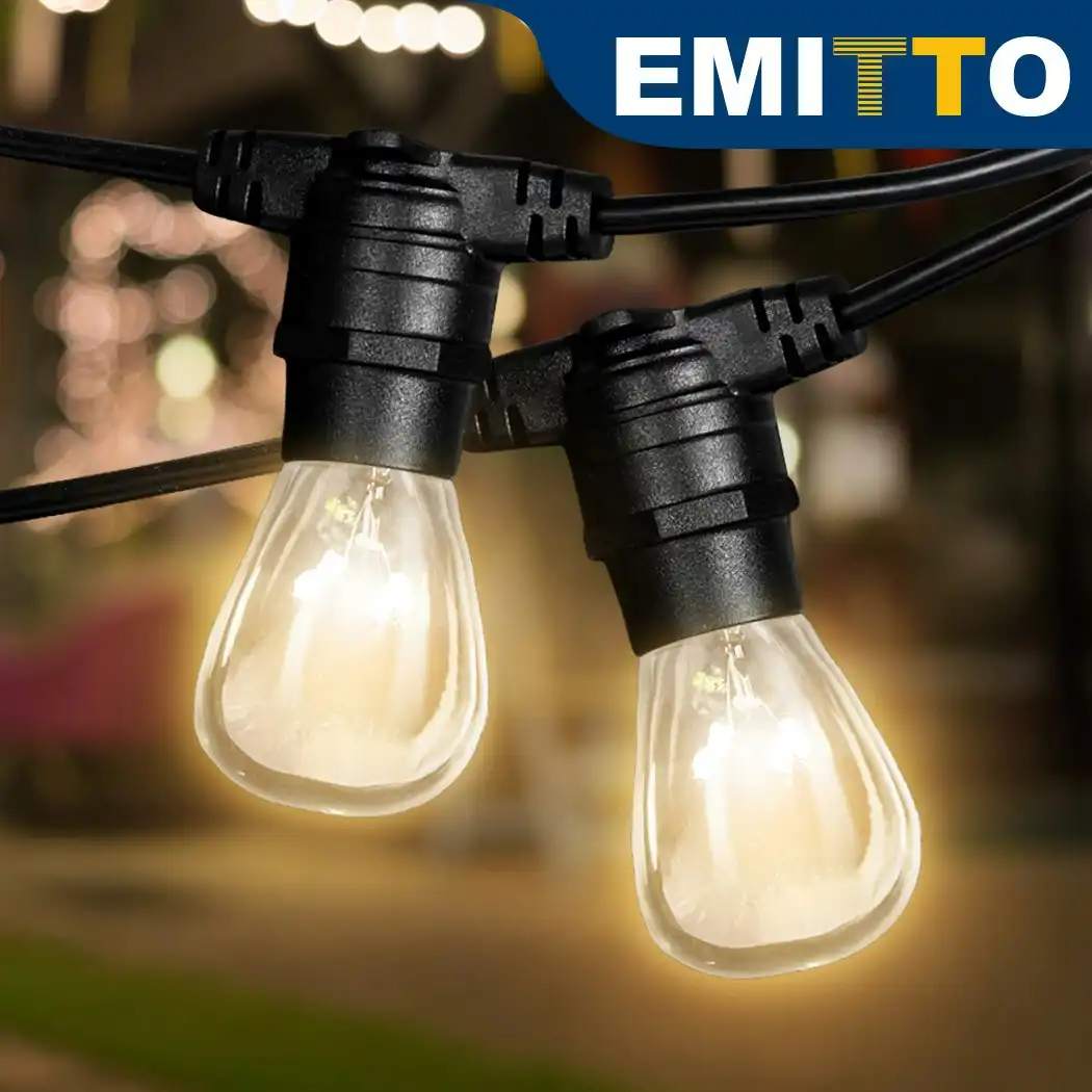 Emitto 47M Festoon String Lights Kits Christmas Wedding Party Indoor/Outdoor