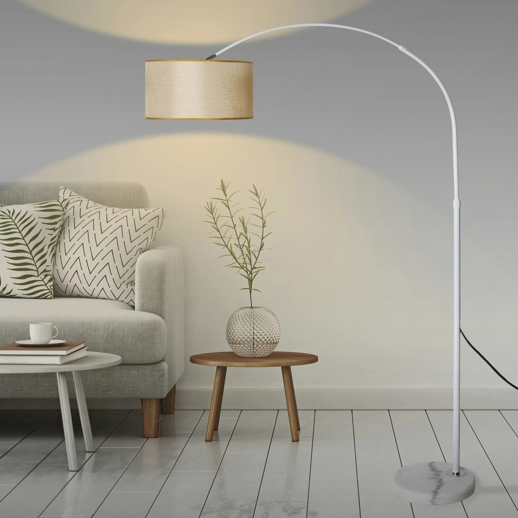 Emitto Modern LED Floor Lamp Reading Light Free Standing Adjustable Marble Base