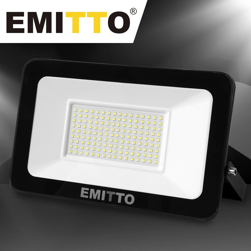 Emitto LED Flood Light 100W Outdoor Floodlights Lamp 220V-240V IP65 Cool White