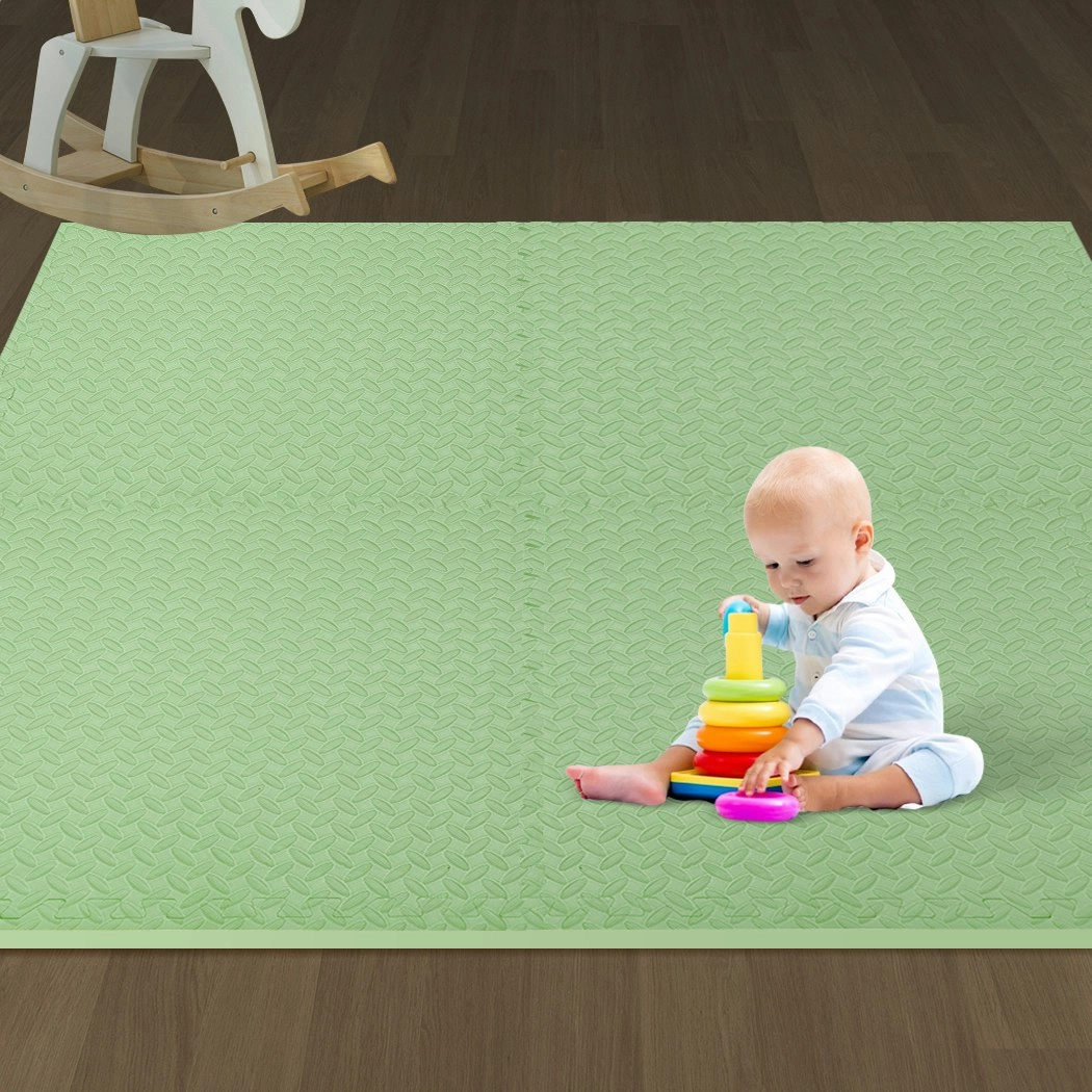 BoPeep EVA Foam Kids Play Mat Floor Kid Crawling Interlocking Home Green 60x60