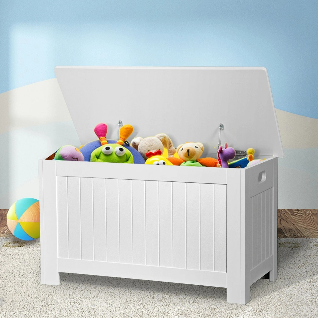 Levede Kids Toy Box Storage Chest Cabinet Container Clothes Organiser White